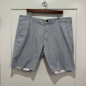 Good Man Brand Men Chino Shorts Size 42 Blue White Geometric Print Made in Italy